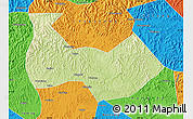 Physical Map of Nanbu, political outside