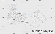 Silver Style Map of Nanbu, single color outside