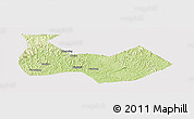 Physical Panoramic Map of Nanbu, cropped outside