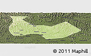 Physical Panoramic Map of Nanbu, darken