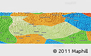 Physical Panoramic Map of Nanbu, political outside