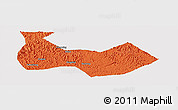 Political Panoramic Map of Nanbu, cropped outside