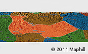 Political Panoramic Map of Nanbu, darken