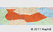 Political Panoramic Map of Nanbu, lighten