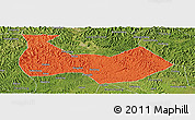 Political Panoramic Map of Nanbu, satellite outside