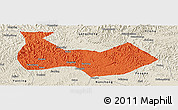 Political Panoramic Map of Nanbu, shaded relief outside