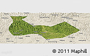 Satellite Panoramic Map of Nanbu, shaded relief outside