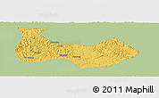 Savanna Style Panoramic Map of Nanbu, single color outside
