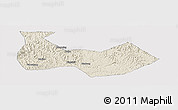Shaded Relief Panoramic Map of Nanbu, cropped outside