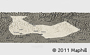 Shaded Relief Panoramic Map of Nanbu, darken