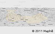 Shaded Relief Panoramic Map of Nanbu, desaturated
