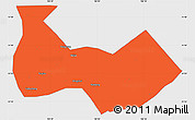 Political Simple Map of Nanbu, single color outside
