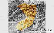 Physical 3D Map of Nanjiang, desaturated