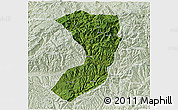 Satellite 3D Map of Nanjiang, lighten