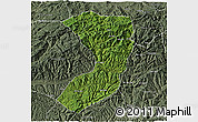 Satellite 3D Map of Nanjiang, semi-desaturated