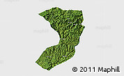 Satellite 3D Map of Nanjiang, single color outside