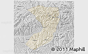 Shaded Relief 3D Map of Nanjiang, desaturated