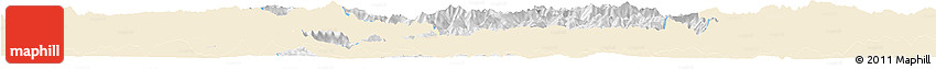 Classic Style Horizon Map of Nanjiang, single color outside