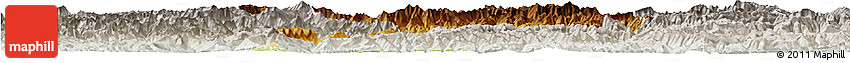Physical Horizon Map of Nanjiang, lighten, semi-desaturated