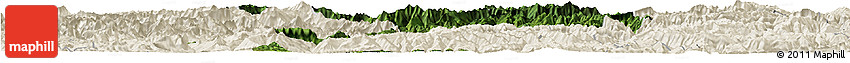 Satellite Horizon Map of Nanjiang, shaded relief outside