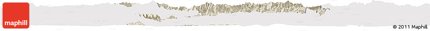 Shaded Relief Horizon Map of Nanjiang, cropped outside