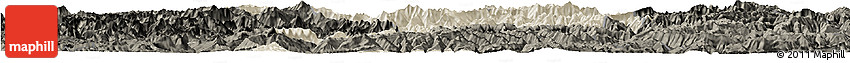Shaded Relief Horizon Map of Nanjiang, darken Shaded Relief Horizon Map of Nanjiang, darken