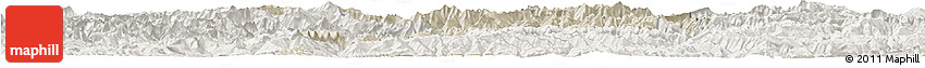 Shaded Relief Horizon Map of Nanjiang, lighten Shaded Relief Horizon Map of Nanjiang, lighten
