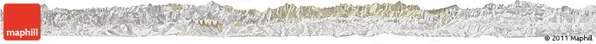 Shaded Relief Horizon Map of Nanjiang, lighten, semi-desaturated Shaded Relief Horizon Map of Nanjiang, lighten, semi-desaturated