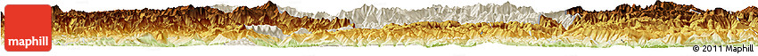 Shaded Relief Horizon Map of Nanjiang, physical outside