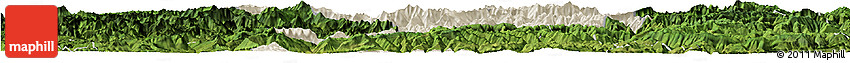 Shaded Relief Horizon Map of Nanjiang, satellite outside