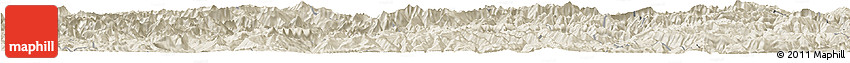Shaded Relief Horizon Map of Nanjiang