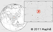 Blank Location Map of Nanjiang, highlighted country