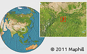 Satellite Location Map of Nanjiang