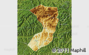 Physical Map of Nanjiang, satellite outside