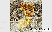 Physical Map of Nanjiang, semi-desaturated