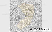 Shaded Relief Map of Nanjiang, desaturated