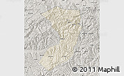Shaded Relief Map of Nanjiang, semi-desaturated
