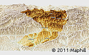 Physical Panoramic Map of Nanjiang, lighten