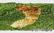 Physical Panoramic Map of Nanjiang, satellite outside