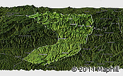 Satellite Panoramic Map of Nanjiang, darken