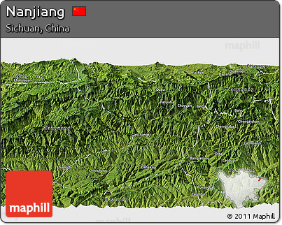 Satellite Panoramic Map of Nanjiang