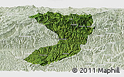 Satellite Panoramic Map of Nanjiang, lighten