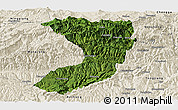 Satellite Panoramic Map of Nanjiang, shaded relief outside