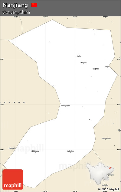 Classic Style Simple Map of Nanjiang