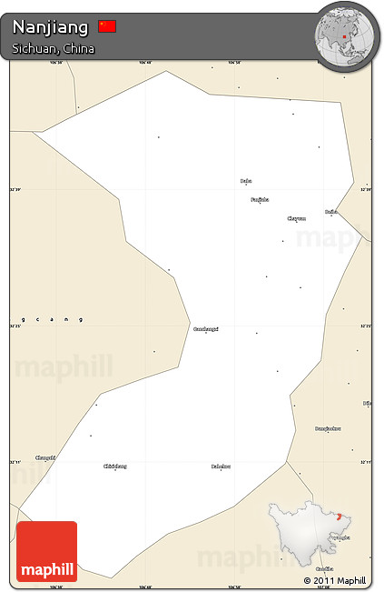Classic Style Simple Map of Nanjiang