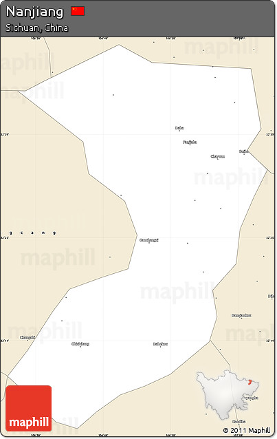 Classic Style Simple Map of Nanjiang