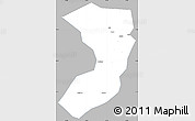 Gray Simple Map of Nanjiang, single color outside