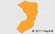 Political Simple Map of Nanjiang, cropped outside