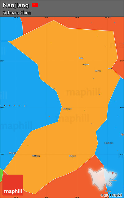 Political Simple Map of Nanjiang