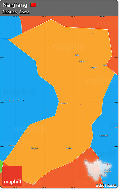 Political Simple Map of Nanjiang